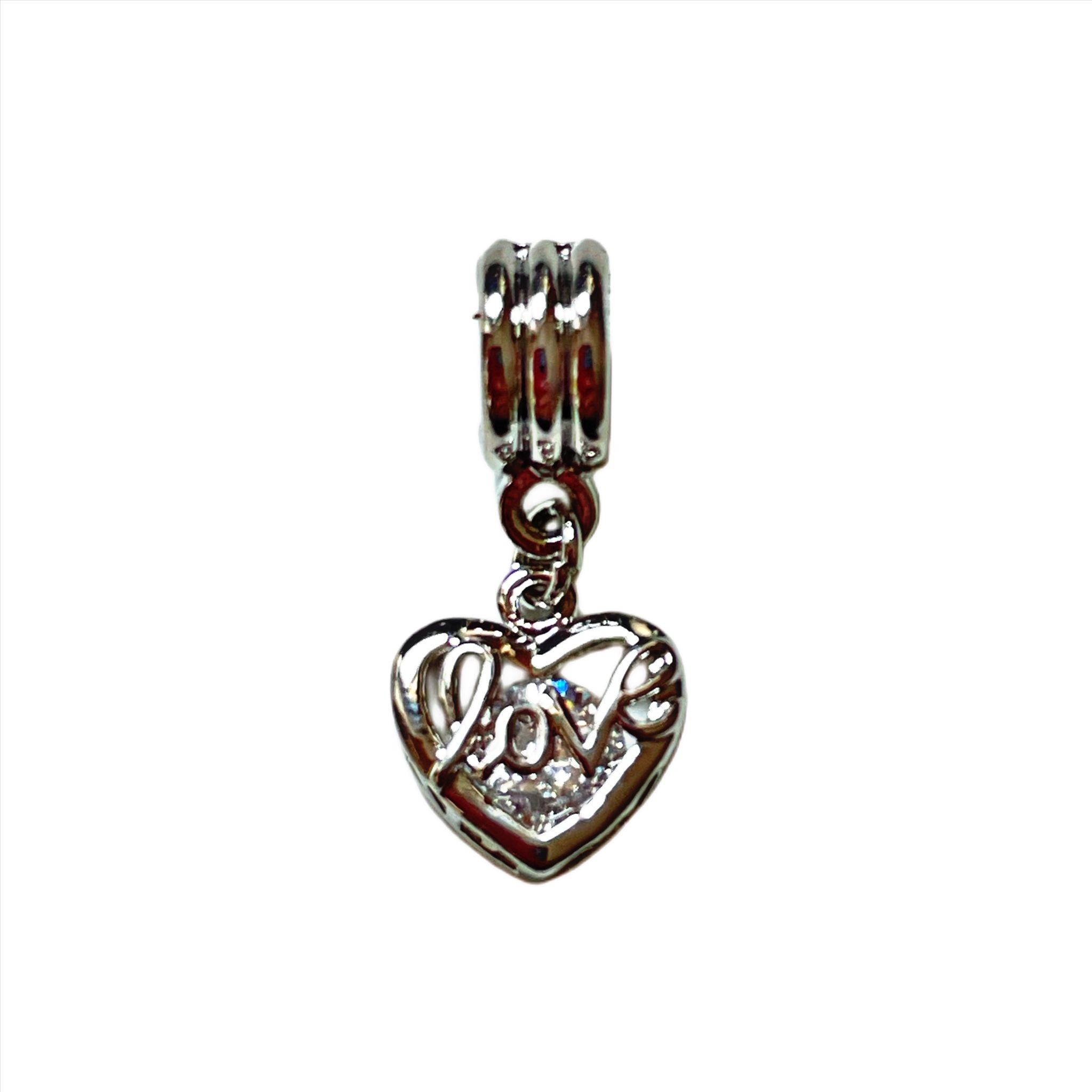 Charm Coeur strass pour bracelet Pandora ®